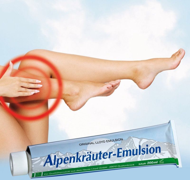 origineel alpen kruiden emulsie groen verfrissend verzorgend spierpijn vermoeidheid psoriasis jeuk verkoelend ontstekingsremmend ontsteking 